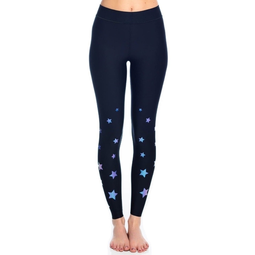 Ultracor Ultra Luster Black Compression Tights Leggings Holographic Stars